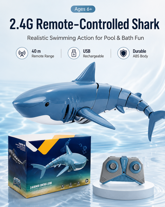 🦈 50% OFF NOW! 🥳 2.4G Remote-Controlled Shark – 50K+ SOLD! – Smooth swimming, rechargeable & durable – perfect for pool or bath – fun aquatic action 🌊