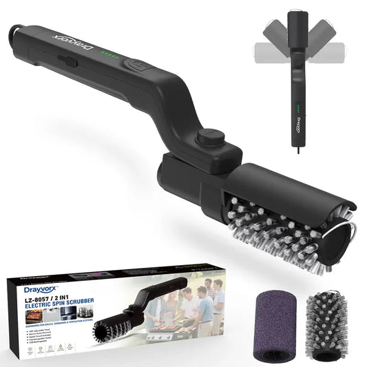 🍖 Cordless Electric BBQ Brush Cleaner – Deep Cleaning, Long Handle & Rechargeable 🔋