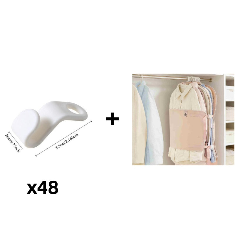 👚 Ruimtebesparende Kleerhanger Connectorhaken – Verdubbel je Kastruimte in Seconden | Perfect voor Kleine Kasten