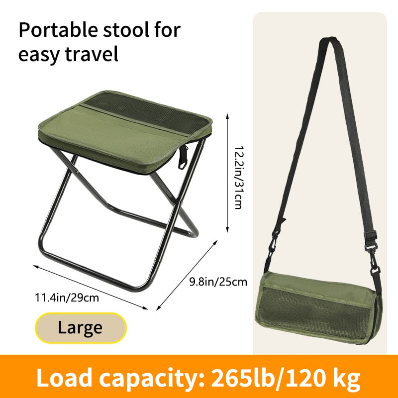 🌞Fris De Lente In Met 50% Korting!🔥Ultralicht Opvouwbaar Krukje (700g) | Slim Design met Geïntegreerde Draagtas | Draagt tot 120kg | Perfect voor Camping, Wandelen & Festivals