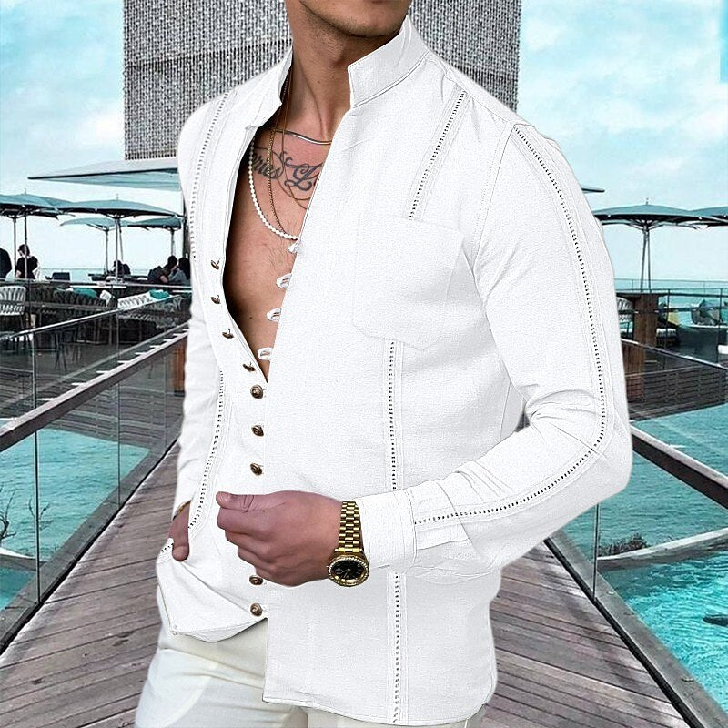 👕50% OFF NOW! 🌊 Men's Linen Button Up Summer Beach Shirt – Breathable, lightweight & relaxed fit – perfect for seaside vacations, BBQs or sunny days ☀️