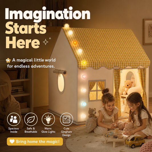 ๐ฐ 50% OFF NOW! โฐ Children's Play Tent Castle โ Spacious & easy to set up โ Breathable fabric, perfect for indoor or outdoor fun โ encourages imaginative play โจ๐งธ