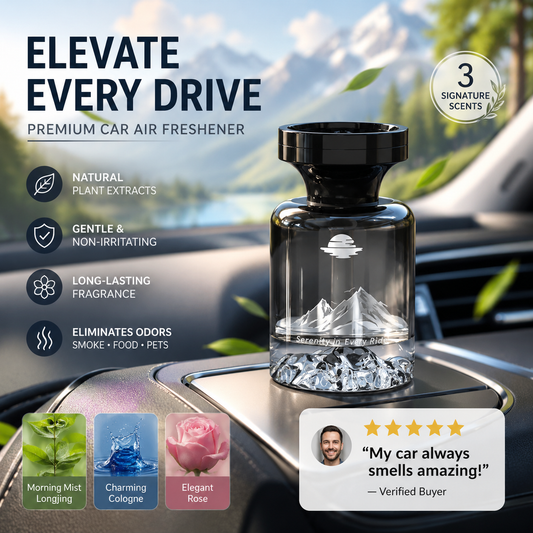 ๐ 50% OFF NOW! ๐ฟ Long-Lasting Car Air Freshener โ Natural plant extracts & eliminates smoke โ Weeks of freshness, mountain design โ perfect for pet owners or daily commuters ๐จโจ