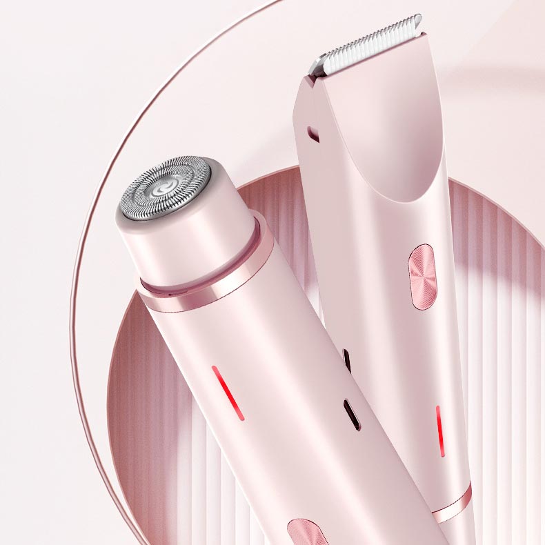 🎁💥 Oplaadbare 2-in-1 Trimmer 💖 Pijnloos Ontharen voor Benen, Oksels & Bikini✨