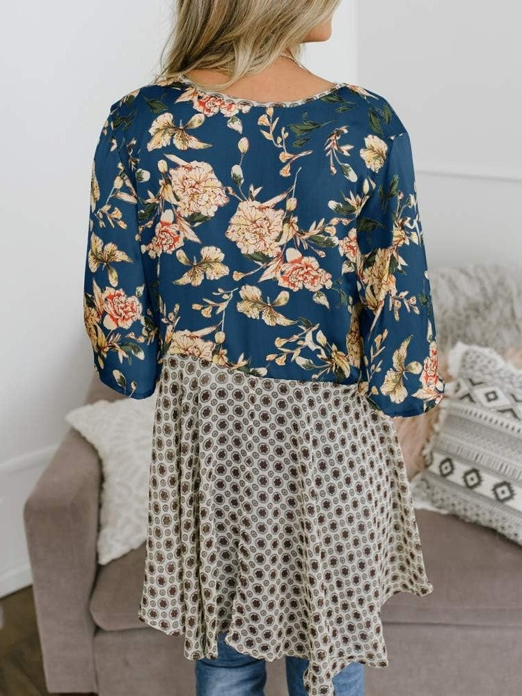 🔥Summer Hot Sale-50% Off!!✨Women's Floral Kimono Ruffle Sleeve Tie Cardigans Flowy Boho Loose Cover Ups