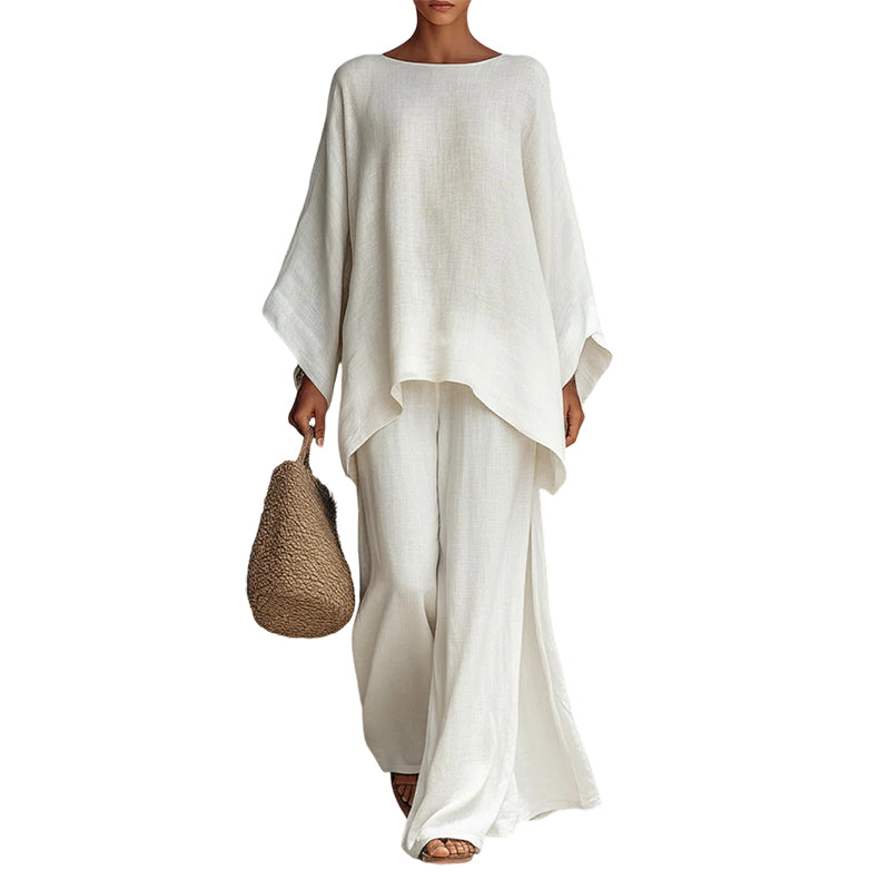 π 50% OFF NOW! β³ Women's Loose Fit Long Sleeve Top & Wide Leg Pants Set β Breathable, flowy & perfect for lounging, travel or casual elegance π§ββοΈ