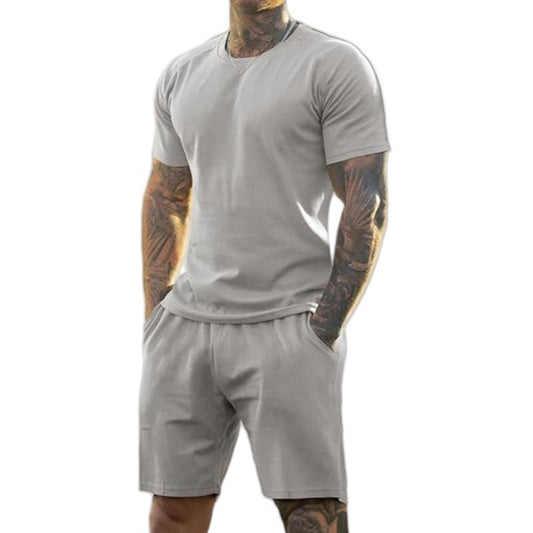 🔥LIMITED TIME 50% OFF!🔥 Men's Athletic T-Shirt & Shorts 2-Piece Set 💪 The Ultimate Men's Fitness Set🏋️♂️