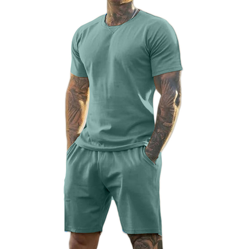 🔥LIMITED TIME 50% OFF!🔥 Men's Athletic T-Shirt & Shorts 2-Piece Set 💪 The Ultimate Men's Fitness Set🏋️♂️