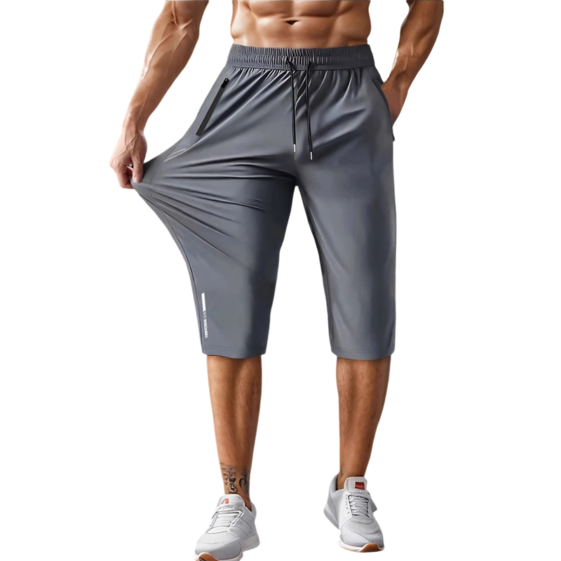 Men's Quick-drying Sports Capri Pants With Zipper Pockets π©³π¨