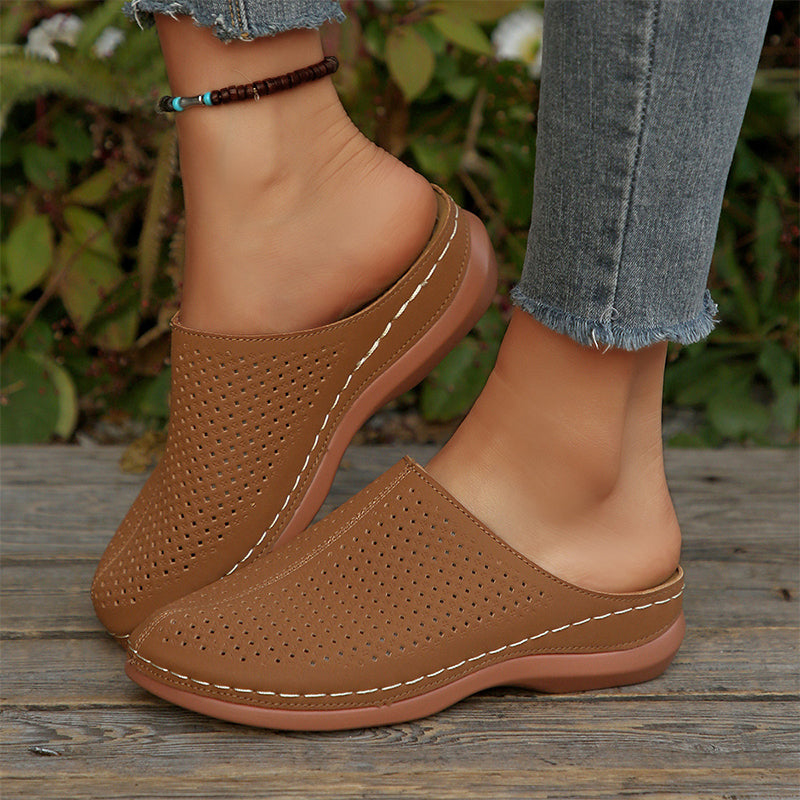 π‘ Women's Perforated Platform Mules β Slip-On, Comfortable, Chic πΏ