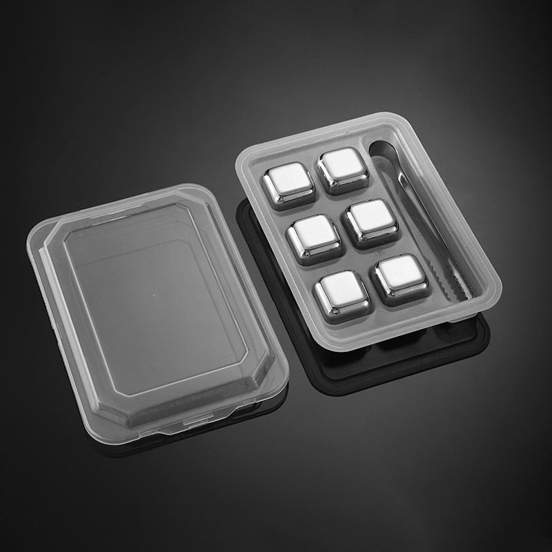 ๐๐ 4/6/8pcs Stainless Steel Ice Cubes โ Food Grade 304 Steel, Fast Cooling, Reusable, Gift Box Included. Great for Home Bar, Party or Fatherโs Day Gift! ๐ธ๐๐ช