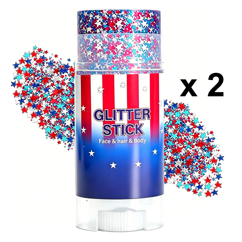 π TIJDELIJK 50% KORTING! β¨ Patriotische glitterstick β rood, wit, blauw, draaibaar, multifunctioneel π