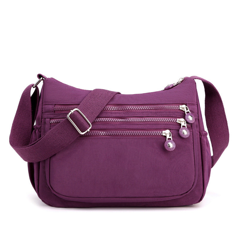 π60K+ SOLD!π Lightweight Crossbody Bag β Multi-Pocket Nylon Shoulder Purse, Water-Resistant, Adjustable Strap β Perfect for Travel, Daily Commute (Black, Dark Blue, Blue-Green, Dark Purple)
