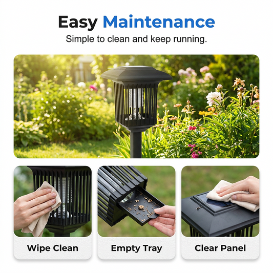 Op zonne-energie werkende 2-in-1 muggenverdelger en tuinlamp