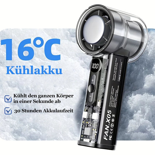 ❄️ Bladeless Portable Refrigeration Fan, 100+ Speed Adjustable Personal Mini Cooling Fan with Digital Display ⚡