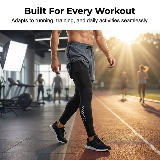 πββοΈ NU 50% KORTING!π¨ 2-in-1 hardlooplegging met korte broek voor heren β Compressie & sneldrogend β Sportbroek met telefoonzakje π±