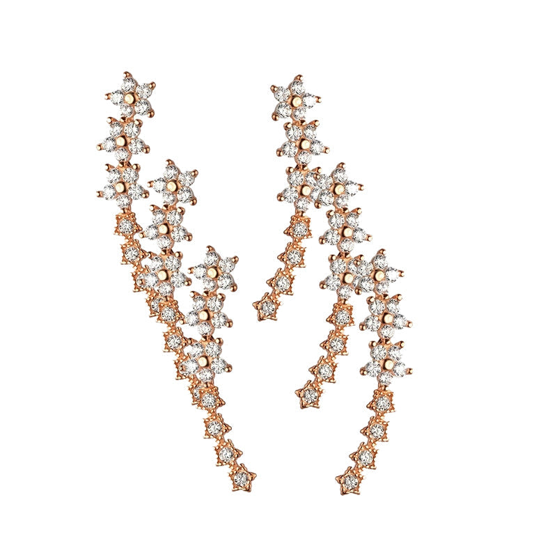 β¨2026 New Arrival! π Starry Flower Rhinestone Ear Climber Earrings β Sparkling crystals, comfortable climb-up design β perfect for daily glam or special occasions πΈ