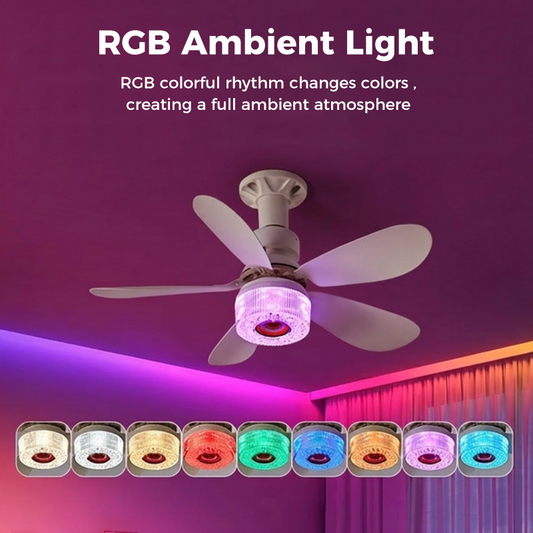 π 50% OFF! β¨ 3-in-1 Ceiling Fan with Light & Bluetooth β RGB, Quiet, Smart π‘