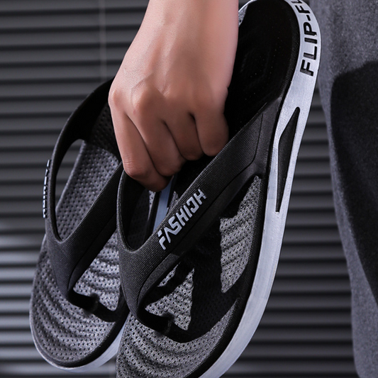 👣New Arrival 50% OFF! ☀️Ultra-Soft Sole Sporty Flip Flops for Men,Ultra-Soft SolePerfect For Beach, Gym & Daily Wear! ☀️🏋️♂️🌊