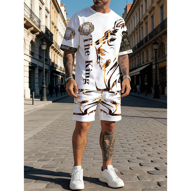 π¦ LIMITED-TIME 50% OFF! β¨ Men's Lion Graphic Set β Bold, Breathable, Urban Cool π
