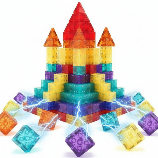 🎁🧲 【50% Korting】Magnetische Bouwblokken voor Kinderen | 6-Zijdige Magneten🏗️