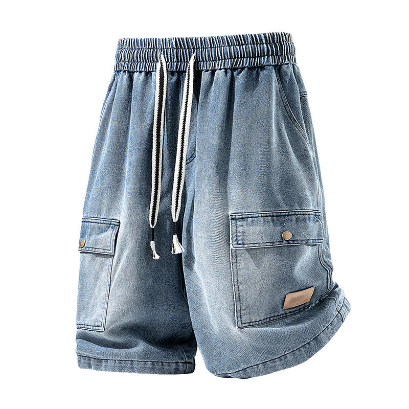 π 50% OFF NOW! ποΈ Men's Loose Denim Cargo Shorts β High Street Style & Adjustable Fit πΉ