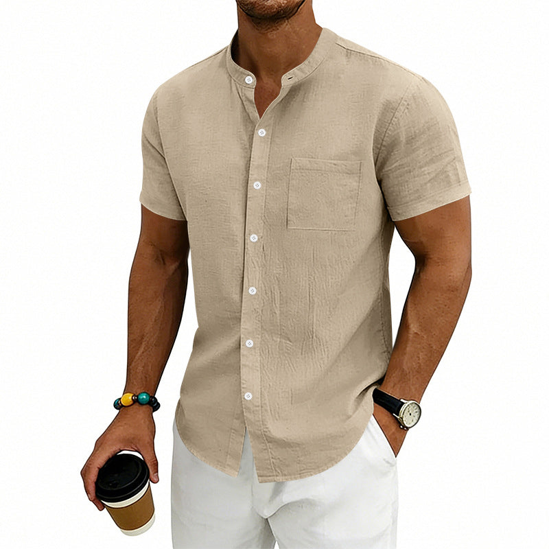 π LIMITED-TIME 50% OFF! β¨ Men's Loose Fit Short Sleeve Shirt β Solid, Breathable, Everyday Comfort βοΈ