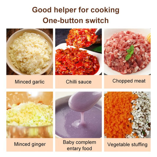 🔥HOT SALE 50% OFF🧑🍳Cordless Multifunctional Mini Electric Food Processor, Wireless Portable Kitchen Chopper for Minced Meat, Garlic & Baby Puree, Fast Food Prep Kitchen Helper
