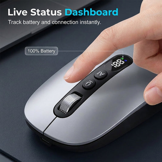 ⏳Limited-time 50% off⏰AI Smart Voice Wireless Mouse Real-Time Translation, Silent Click Boosts Productivity For Work & Study! ⚡🖱️💬