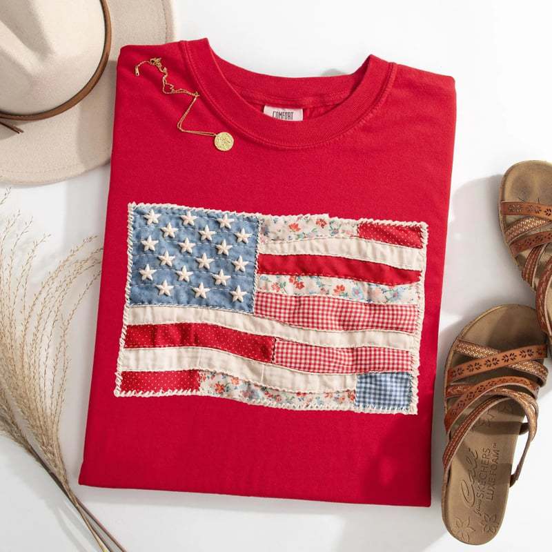 ⏳ 50% off⏰Women's Vintage Flag T-Shirt👚