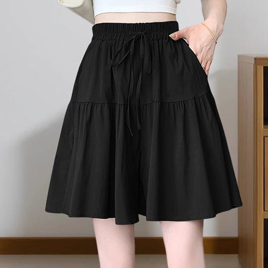 šWomen High Waist Skirt Pants Wide Leg Ruffle Culottes