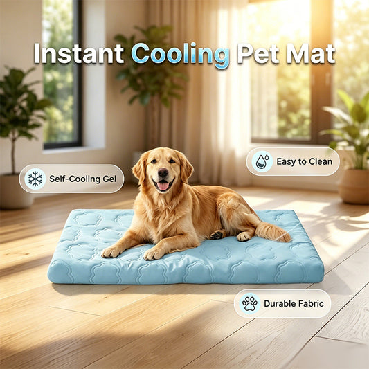 โ๏ธ Instant Cooling Pet Mat for Dogs & Cats | Self-Cooling, Scratch-Resistant & Non-Toxic ๐พ Easy Wipe Clean ๐ง Deep Restful Sleep โจ