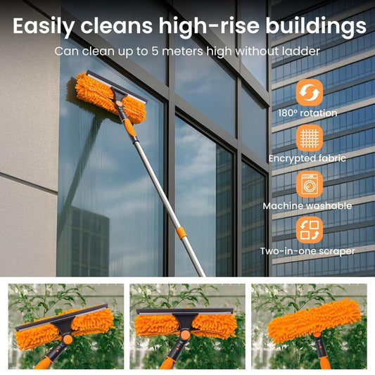 π₯50% OFFπ§Ή2-in-1 Window Squeegee with Long Extension Pole