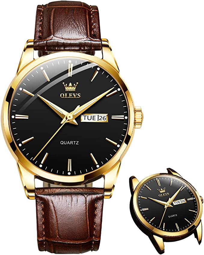 β50% OFF! π₯ Men's Simple Watch with Day & Date β Stainless Steel, Luminous Hands, Classic β¨