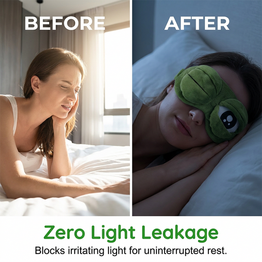 🐸💤 Funny 3D Frog Sleep Eye Mask ✨