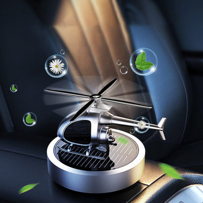 🚁⚡ FLASH SALE! Metal Solar Helicopter Air Freshener – Solar Powered Rotation, Stylish Car Decor & Fresh Scent Diffuser 🌿