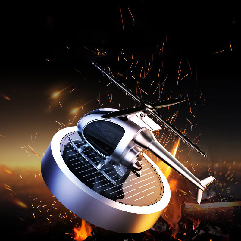 🚁⚡ FLASH SALE! Metal Solar Helicopter Air Freshener – Solar Powered Rotation, Stylish Car Decor & Fresh Scent Diffuser 🌿