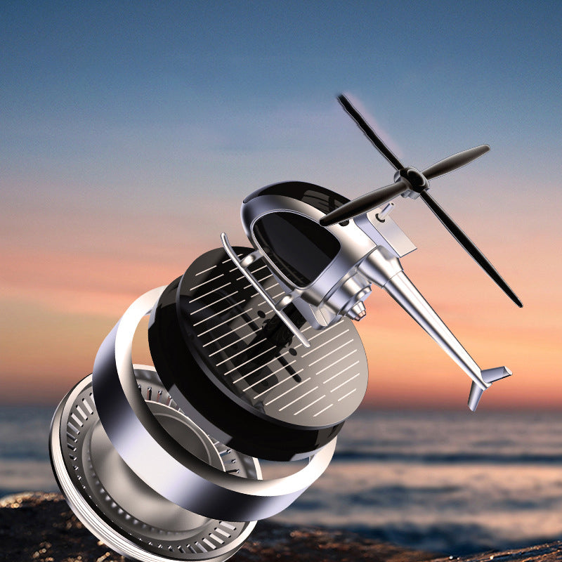 🚁⚡ FLASH SALE! Metal Solar Helicopter Air Freshener – Solar Powered Rotation, Stylish Car Decor & Fresh Scent Diffuser 🌿