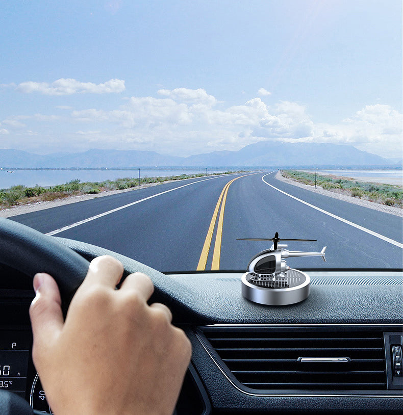 🚁⚡ FLASH SALE! Metal Solar Helicopter Air Freshener – Solar Powered Rotation, Stylish Car Decor & Fresh Scent Diffuser 🌿