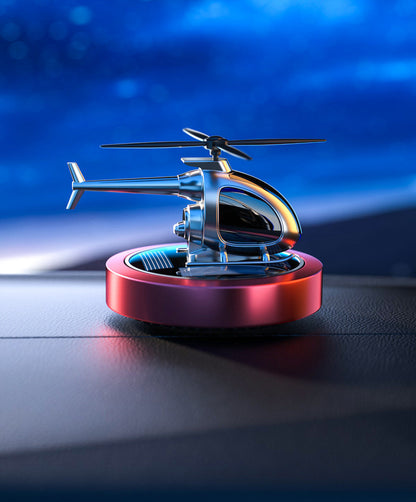 🚁⚡ FLASH SALE! Metal Solar Helicopter Air Freshener – Solar Powered Rotation, Stylish Car Decor & Fresh Scent Diffuser 🌿
