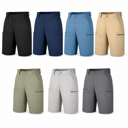 Men's Quick-Dry Fishing Cargo Shorts 7-Pack - 7-Pocket Water-Repellent Outdoor Shorts