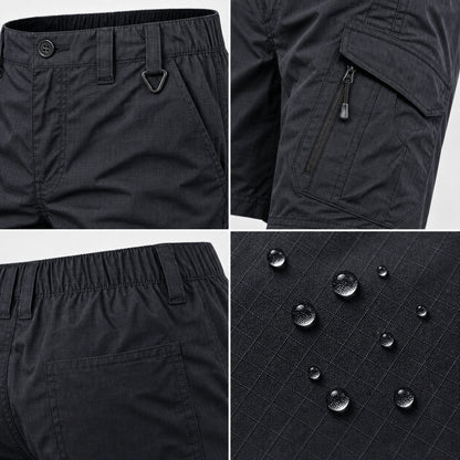 Men's Water-Repellent Hiking Tactical Cargo Shorts 8-Pack All Color Set - Quick Dry Multi-Pocket Work Shorts