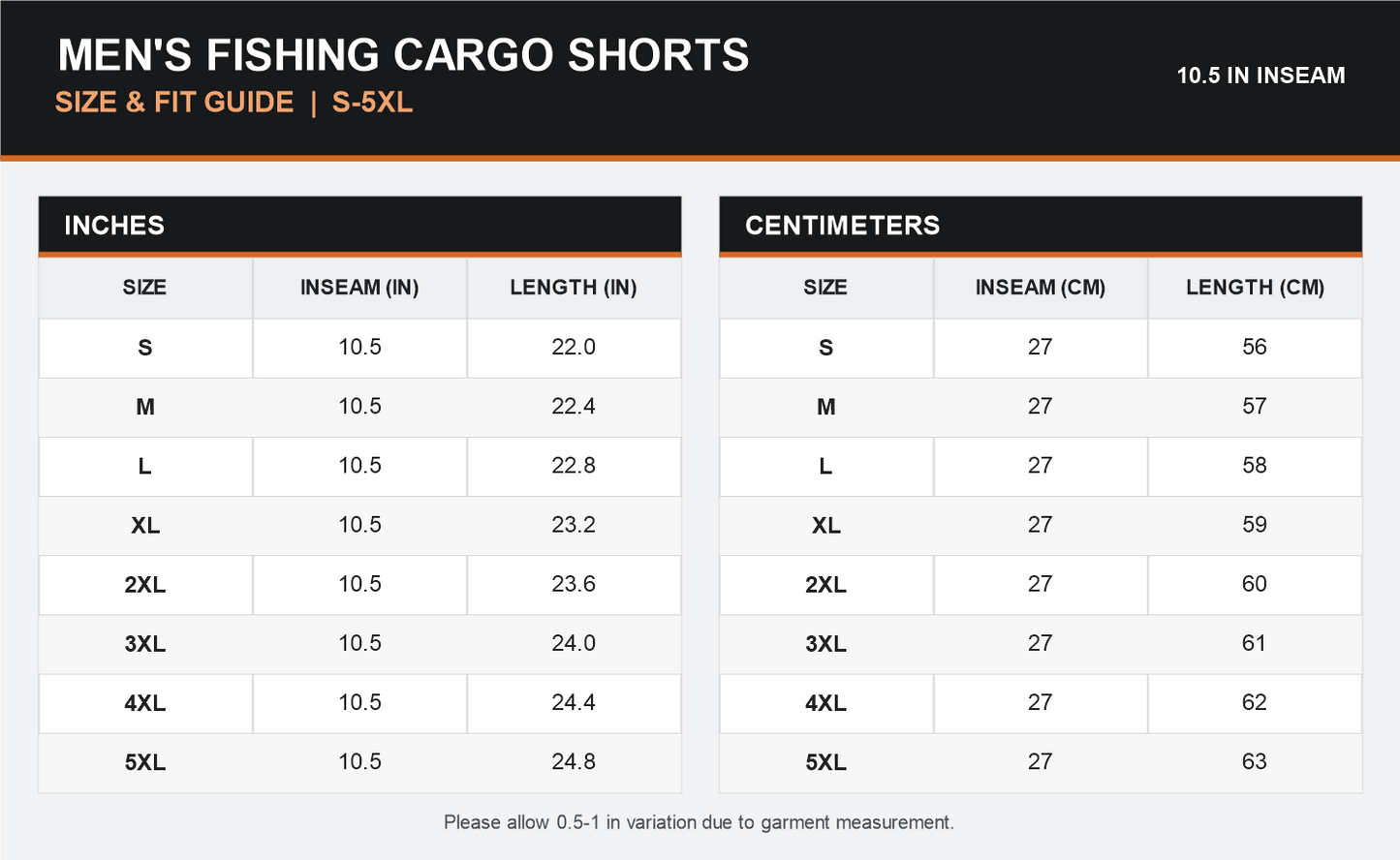 Men's Quick-Dry Fishing Cargo Shorts 7-Pack - 7-Pocket Water-Repellent Outdoor Shorts