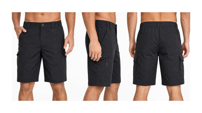 Men's Water-Repellent Hiking Tactical Cargo Shorts 8-Pack All Color Set - Quick Dry Multi-Pocket Work Shorts