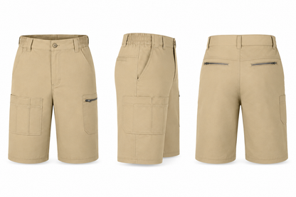 Men's Quick-Dry Fishing Cargo Shorts 7-Pack - 7-Pocket Water-Repellent Outdoor Shorts