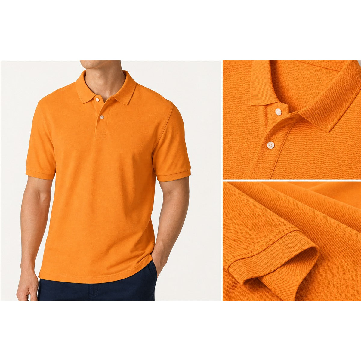 Men's Regular-Fit Cotton Pique Polo Shirts 8-Pack Mixed Color Set - Short Sleeve Big & Tall