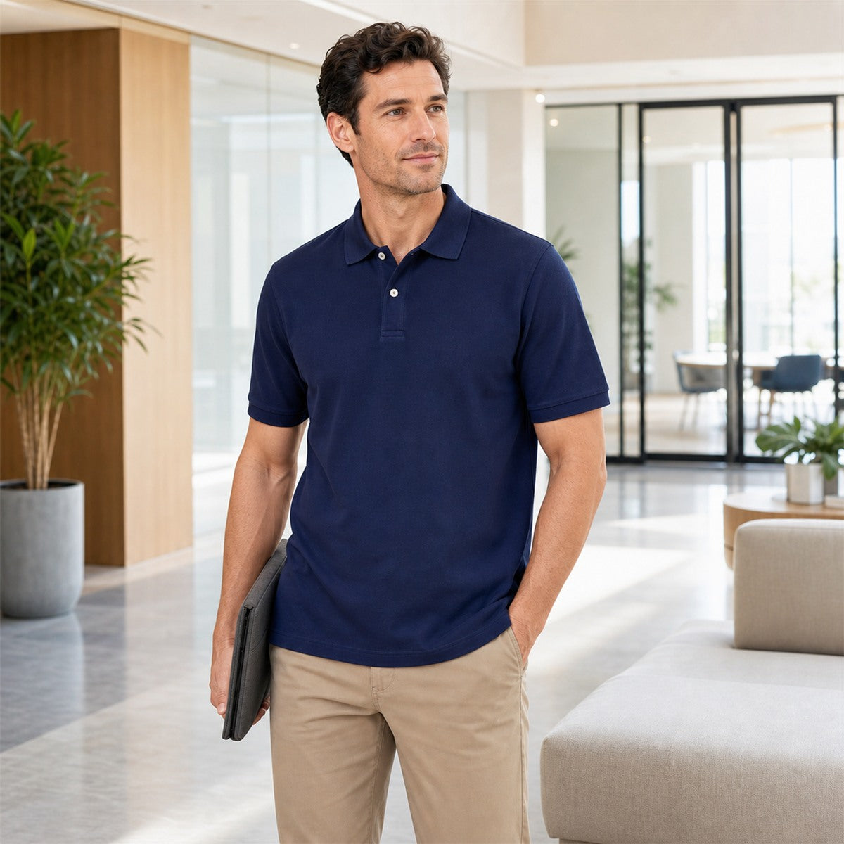 Men's Regular-Fit Cotton Pique Polo Shirts 8-Pack Mixed Color Set - Short Sleeve Big & Tall