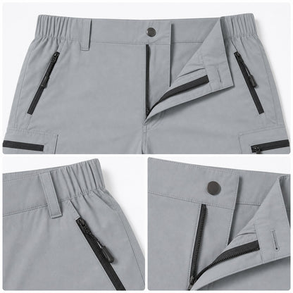 Men's Quick-Dry Hiking Cargo Shorts 8-Pack Mixed Color Set - Multi-Pocket Outdoor Shorts
