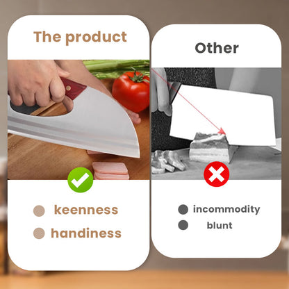 🔪Ergonomisch keukenmes met handvat aan de voorkant – snijdt moeiteloos groenten en vlees. Een doordacht cadeau voor de thuiskok. 🍅