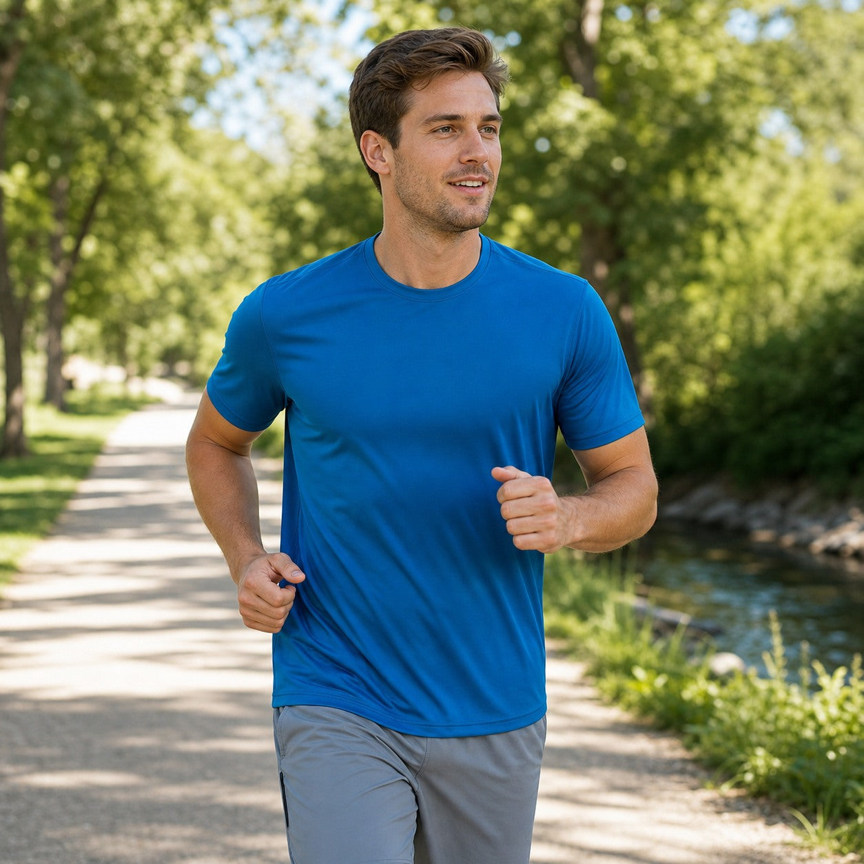 Men's Dry-Fit Athletic Crew Neck T-Shirts 10-Pack Mixed Color Set - Quick Dry Workout Tees